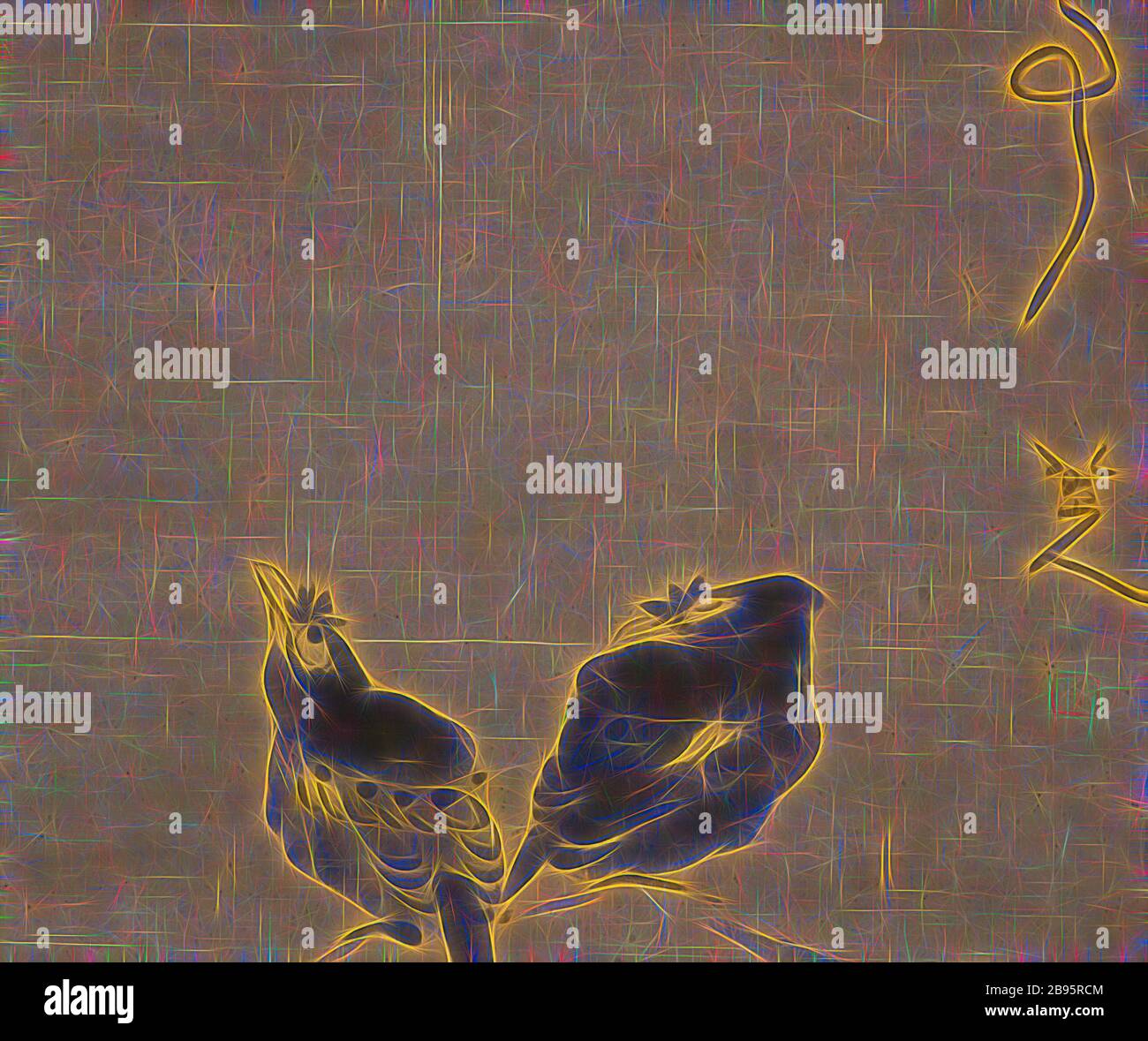 Vögel auf dem Felssee, Zhu da (Chinesisch, 1624-1705), Qing-Dynastie, Periode, Kangxi, 1690, Tinte auf Satin, 48 x 18-5/8 Zoll. (Bild) 84-3/4 x 24-1/4 Zoll (Gesamt), signiert: Bada Shanren, Seals, Asian Art, von Gibon neu vorgestellt, Design von warmem, fröhlichem Leuchten von Helligkeit und Lichtstrahlen. Klassische Kunst mit moderner Note neu erfunden. Fotografie, inspiriert vom Futurismus, die dynamische Energie moderner Technologie, Bewegung, Geschwindigkeit und Kultur revolutionieren. Stockfoto