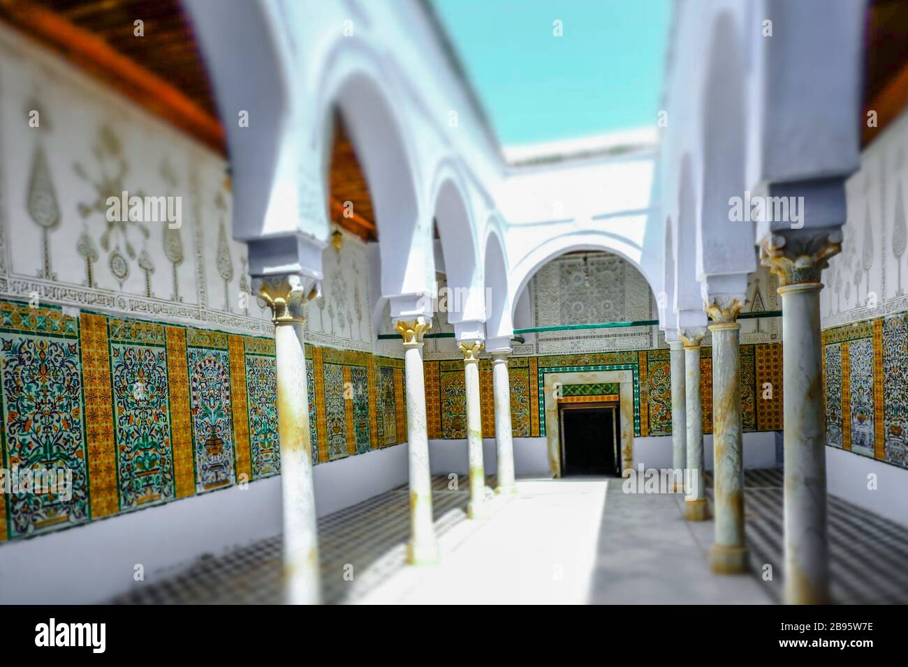 Innenhof in einer Moschee. Stockfoto