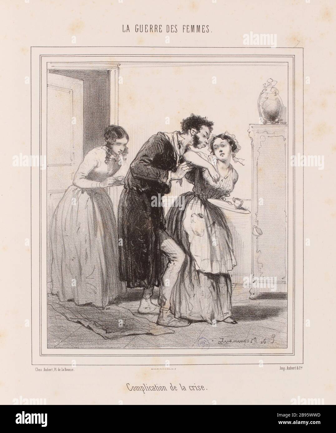 KRIEG DER FRAUEN [Platte 7] (wie aufgeführt) - Komplikationskrise (wie aufgeführt). Stockfoto