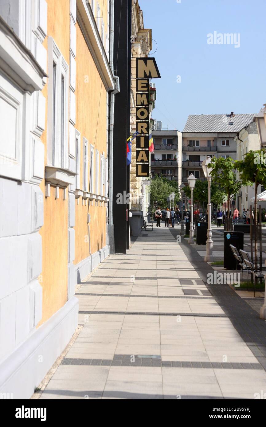 Außenansicht des Gedenkens an die Opfer des Kommunismus in Sighet, Rumänien Stockfoto