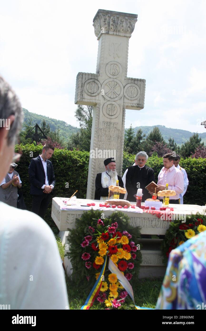 Gottesdienst in Erinnerung an die Opfer des Kommunismus in Sighet, Rumänien Stockfoto