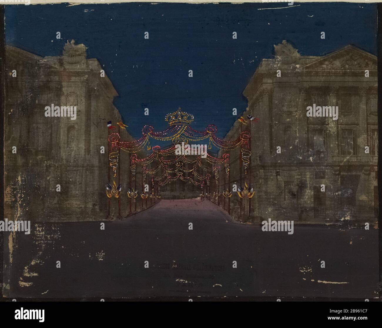 Die Madeleine-Kirche und die Rue Royale vom Place de la Concorde, 8. Pariser Bezirk Stockfoto