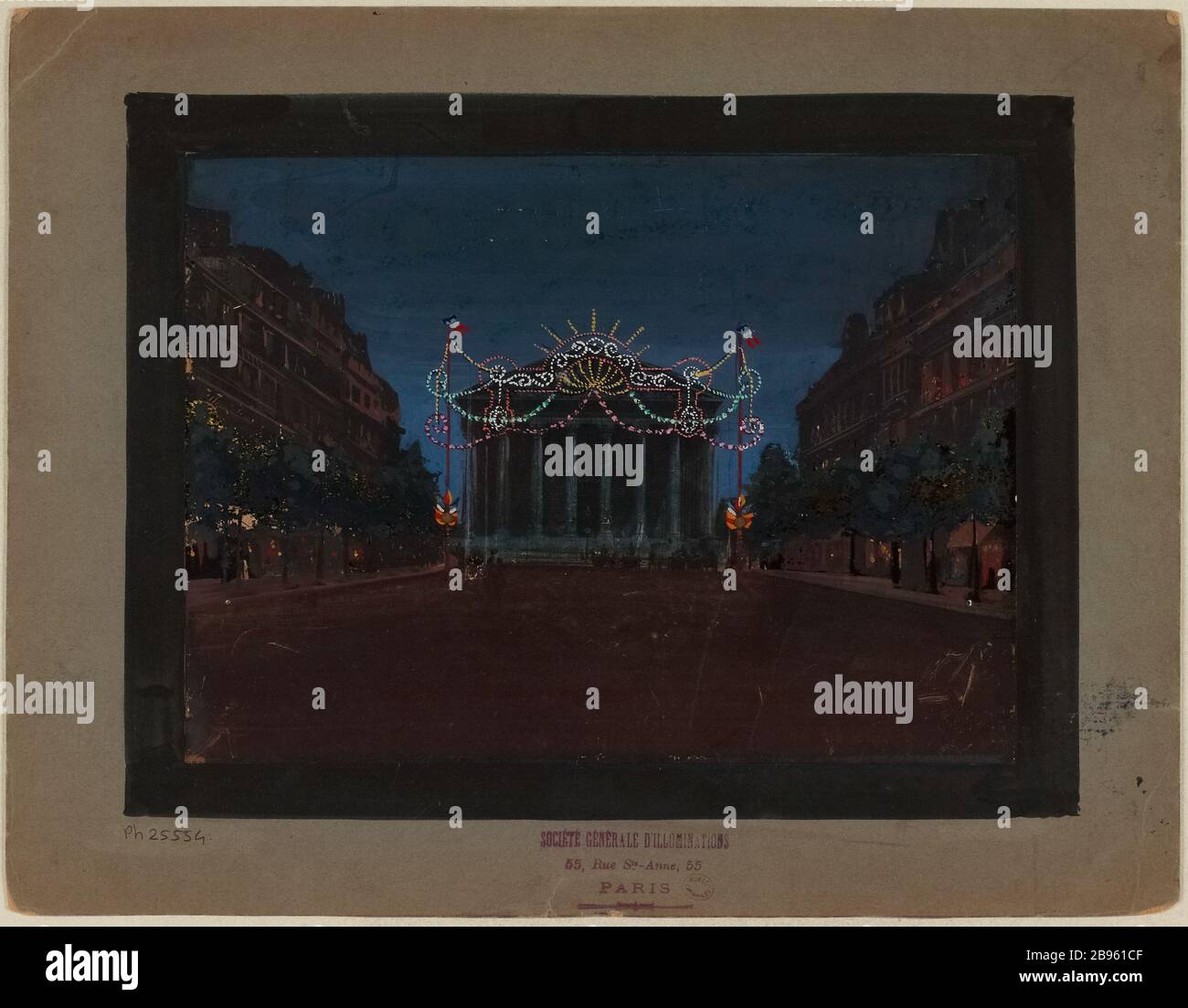 Die Madeleine-Kirche und die Rue Royale, 8. Bezirk Stockfoto