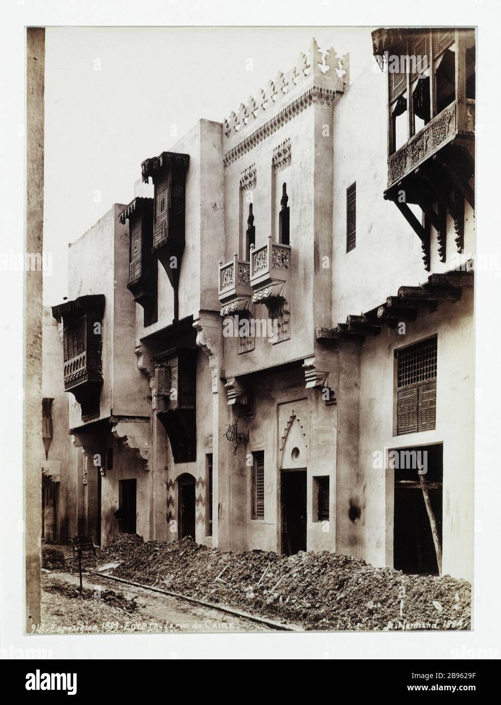 UNIVERSAL-AUSSTELLUNG VON 1889: DIE STRASSEN DER AUSSTELLUNG CAIRO Universelle de 1889 : la rue du Caire. Photographie d'Alfred Normand. Paris, musée Carnavalet. Stockfoto