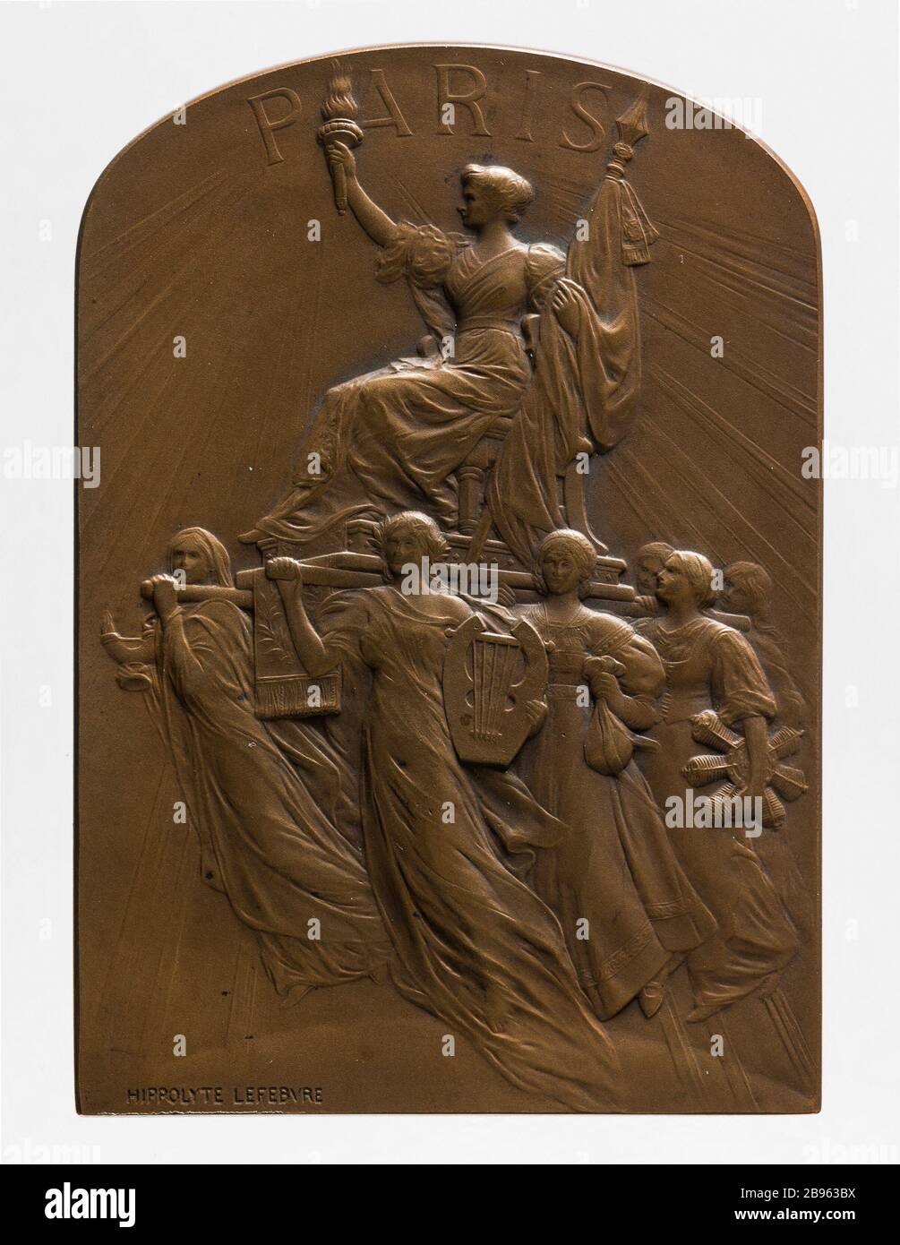 Allegorie der Stadt Paris Hippolyte-Jules Lefèbvre (1865-1935). Allégorie de la Ville de Paris. Bronze. Vers 1920. Paris, musée Carnavalet. Stockfoto