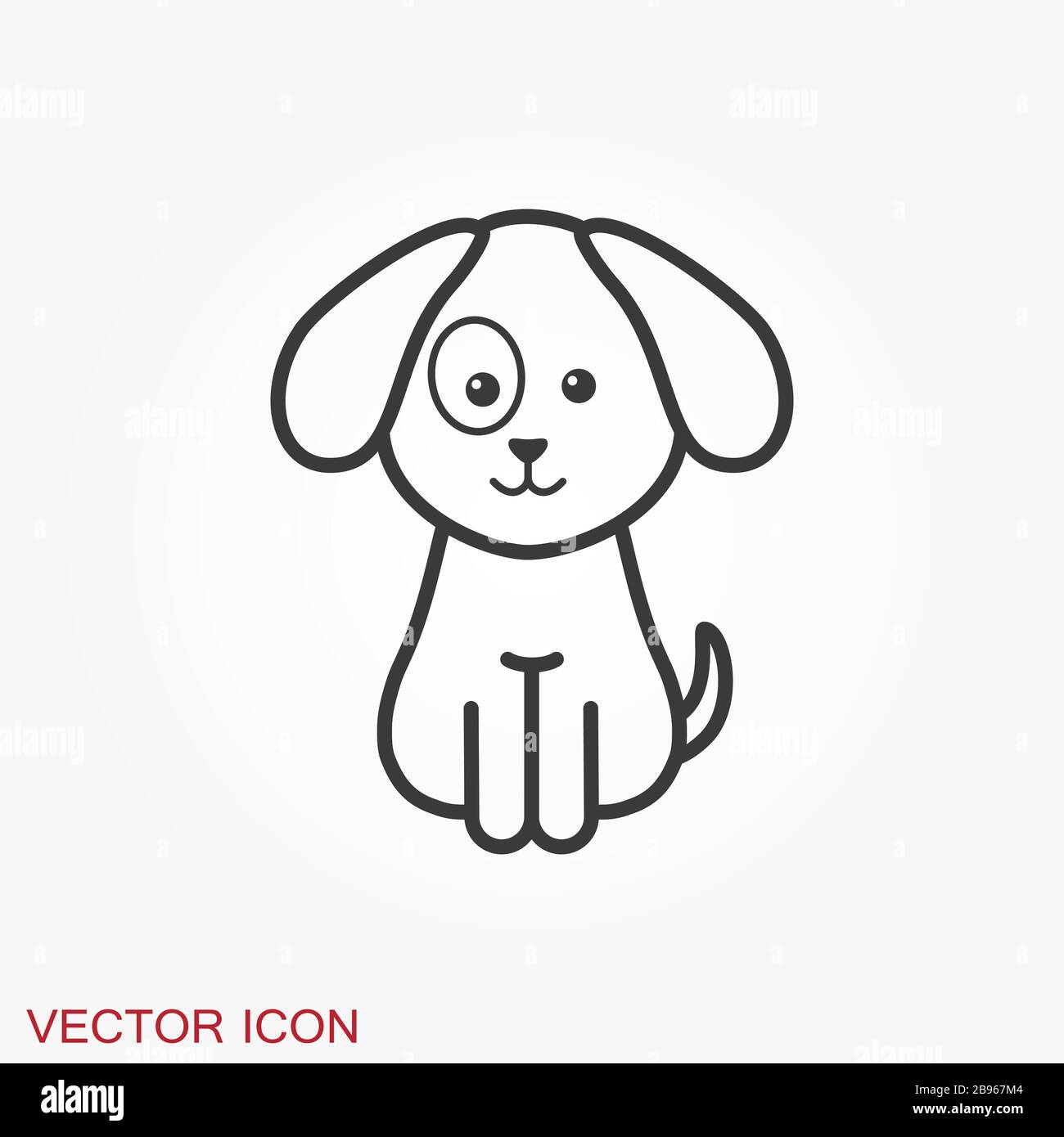 Welpensymbol. Hundesymbol. Vektorelement für Ihr Design Stock Vektor