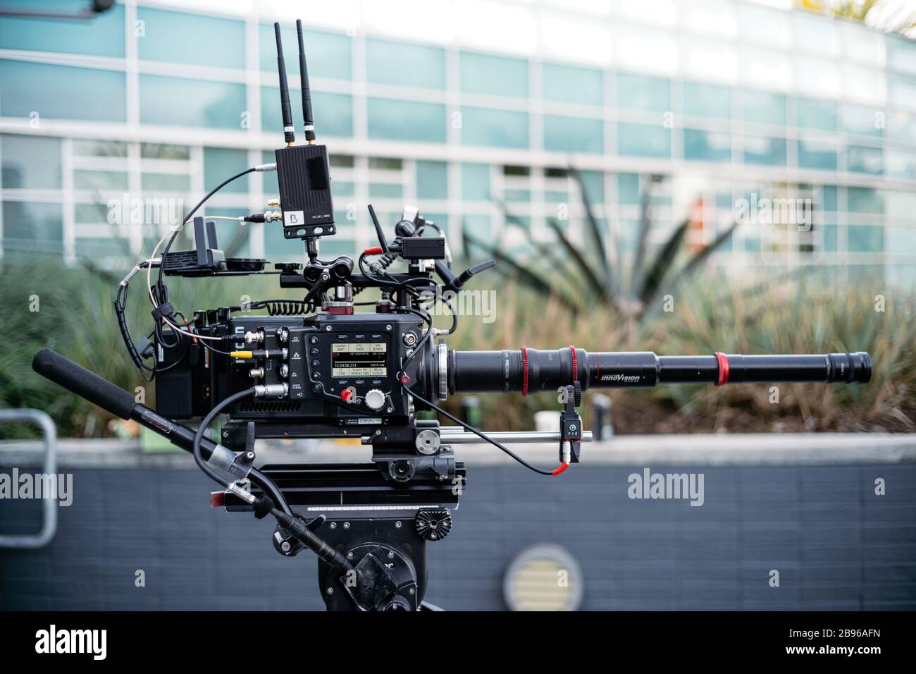 Phantom Flex4k-Filmkamera mit Innovision Probe 2 Objektiv. Kinokamera für spezielle Filme. Los Angeles, Kalifornien. Stockfoto