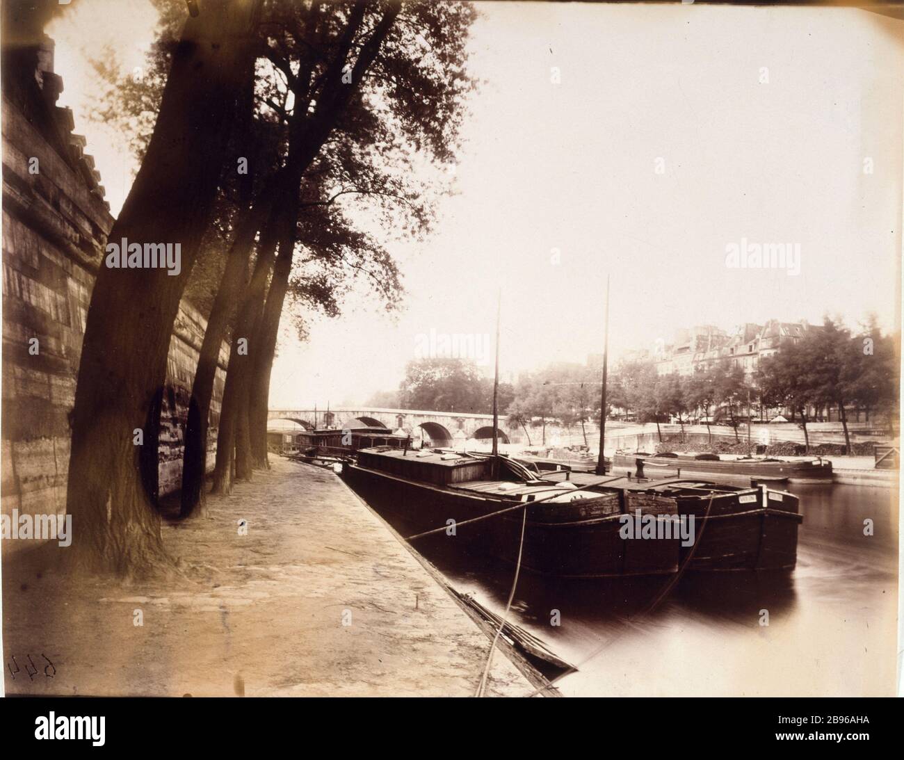 BRIDGE-MARIE Le pont-Marie, Paris (IVème arr.). Photographie d'Eugène Atget (1857-1927). Paris, musée Carnavalet. Stockfoto