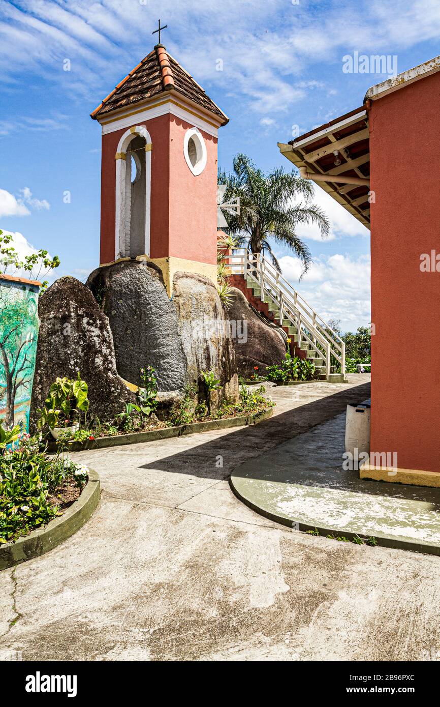 Nossa Senhora Bom Socorro Sanctuary. Nova Trento, Santa Catarina, Brasilien. Stockfoto