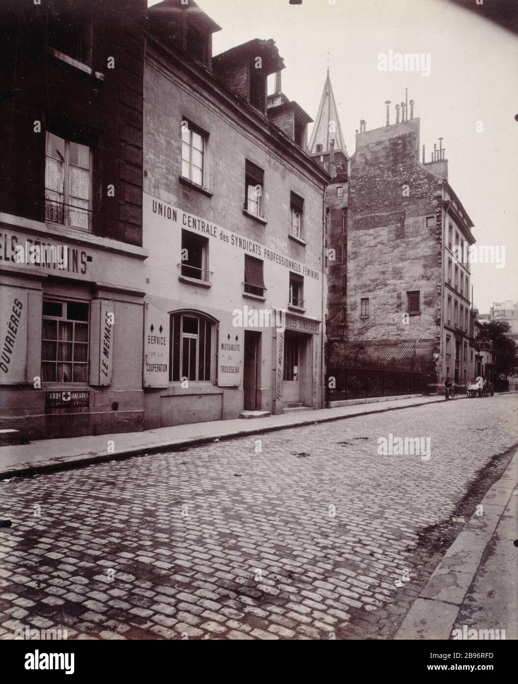 7 STRASSE DER ABBEY 7, Rue de l'Abbaye, Vieille Maison. Paris (VIème-Bezirk). Photographie d'Eugène Atget (1857-1927). Paris, musée Carnavalet. Stockfoto