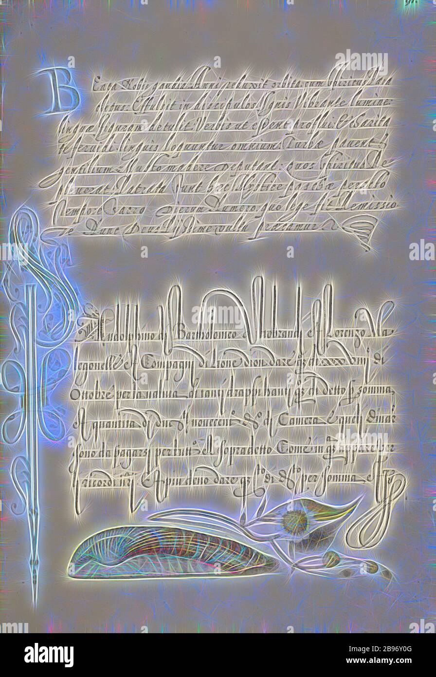 Noah's Ark Shell und Sneezewort, Joris Hoefnagel (Flämisch/Ungarisch, 1542 - 1600) und Georg Bocskay (Ungarisch, gestorben 1575), Wien, Österreich, 1561 - 1562, Illumination hinzugefügt 1591 - 1596, Aquarelle, Gold- und Silberfarbe und Tinte auf Pergament, Blatt: 16,6 x 12,4 cm (6 9/16 x 4 7/8 Zoll), von Gibon neu vorgestellt, Design von warmem, fröhlichem Leuchten von Helligkeit und Lichtstrahlen. Klassische Kunst mit moderner Note neu erfunden. Fotografie, inspiriert vom Futurismus, die dynamische Energie moderner Technologie, Bewegung, Geschwindigkeit und Kultur revolutionieren. Stockfoto