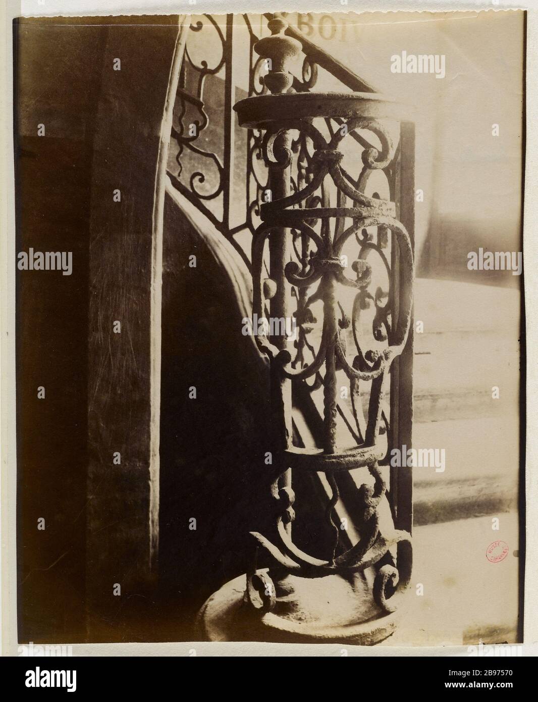 ABFAHRT DER TREPPE, HOTEL MONTMORENCY MONTMORENCY 5 STRASSE, 3RD-VIERTEL, PARIS Départ d'escalier, hôtel de Montmorency, 5 rue de Montmorency, Paris (IIIème arr.), 1908-1909. Photographie d'Eugène Atget (1857-1927). Paris, musée Carnavalet. Stockfoto