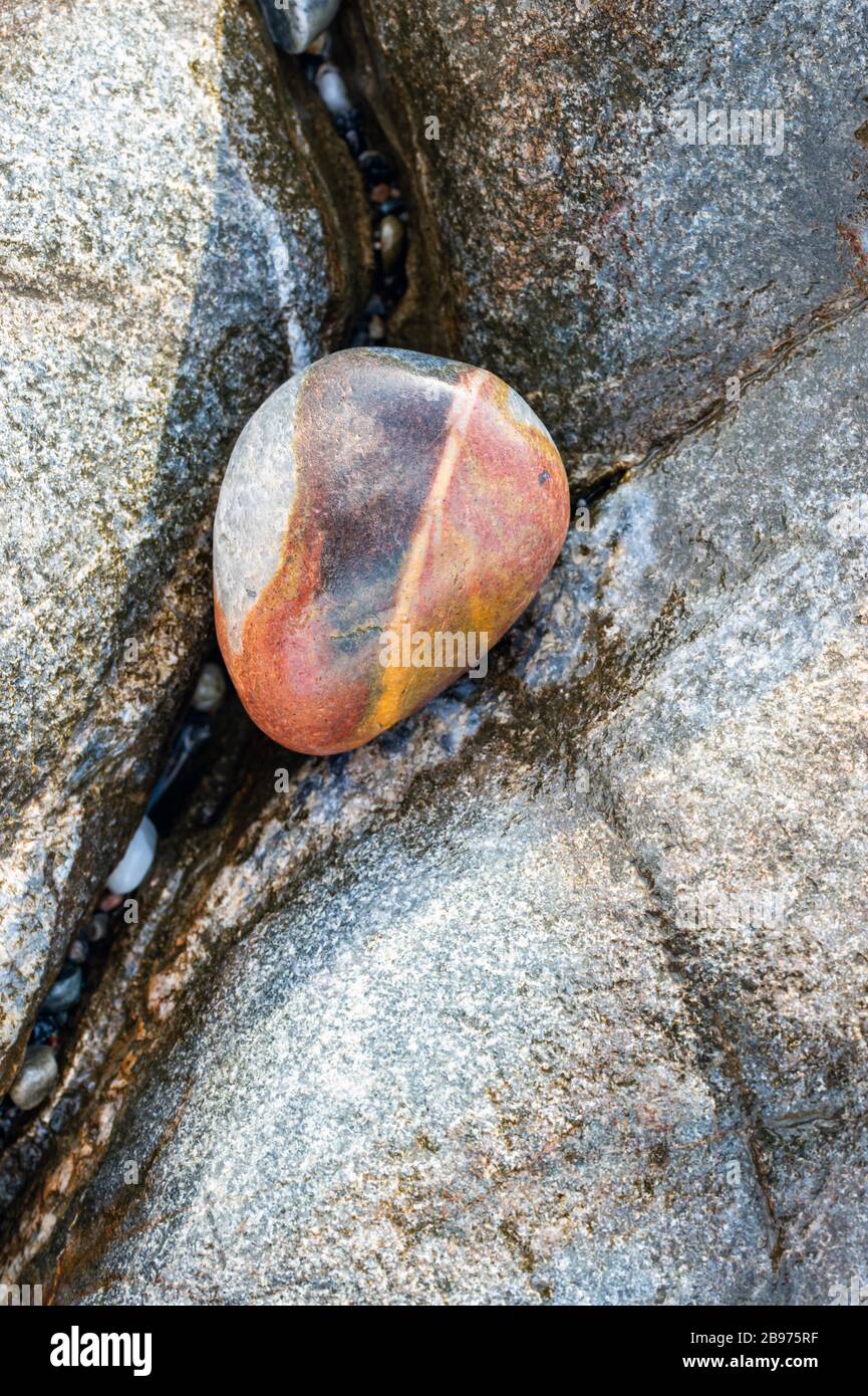 Bunte runde Steine; Crete; Griechenland Stockfoto