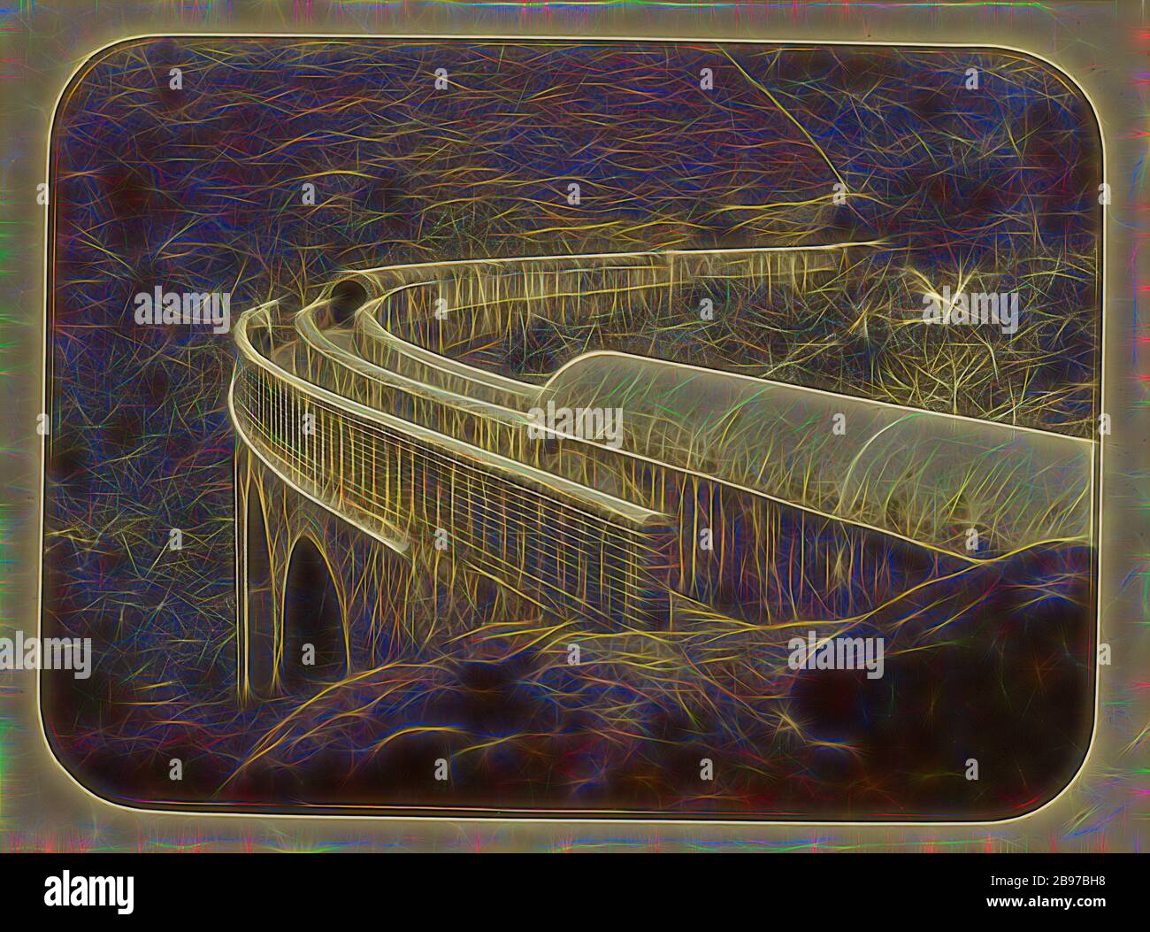 Curved Bridge of the St. Anthony River Aqueduct, Marc Ferrez (Brasilianisch, * zwischen 1973 und 1923), ca. 1883 - 1889, Gelatine Silver Chloride Printing-out-Papierdruck, 26,4 x 35,7 cm (10 3/8 x 14 1/16 in.), von Gibon neu vorgestellt, Design von warmem, fröhlichem Leuchten von Helligkeit und Lichtstrahlen. Klassische Kunst mit moderner Note neu erfunden. Fotografie, inspiriert vom Futurismus, die dynamische Energie moderner Technologie, Bewegung, Geschwindigkeit und Kultur revolutionieren. Stockfoto