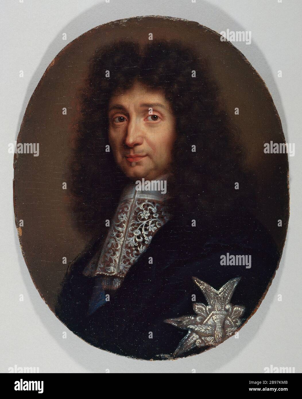 PORTRÄT VON JEAN-BAPTISTE COLBERT Portrait de Jean-Baptiste Colbert (Sans Cadre). Huile sur toile anonyme. Paris, musée Carnavalet. Stockfoto
