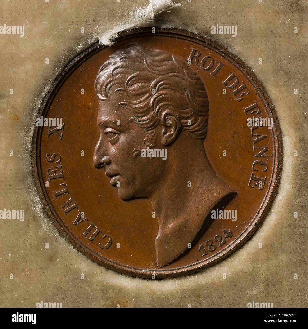 Der Beitritt von Charles X. (1757-186) zur Krone Frankreichs, 16. September 248 Anonyme. Avènement de Charles X (1757-186) à la couronne de France, 16 septembre 188. Vermeil. Paris, musée Carnavalet. Stockfoto