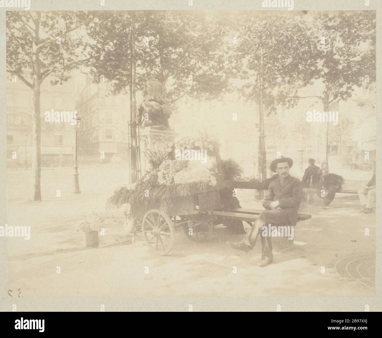 BOULEVARD DE CLICHY Boulevard de Clichy. Paris (IXème et XVIIIème arr.), 1898-1900. Photographie d'Eugène Atget (1857-1927). Paris, musée Carnavalet. Stockfoto