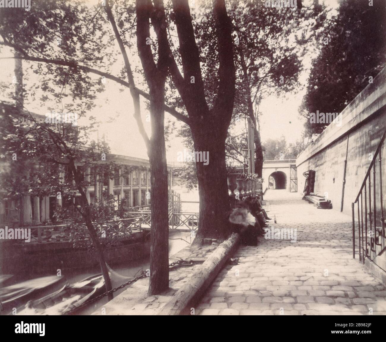 HAFEN RATHAUS Port de l'Hôtel de Ville. Paris (IVème), 1901. Photographie: Eugène Atget. Paris, musée Carnavalet. Stockfoto