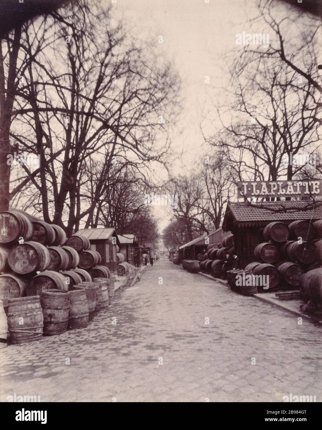 LAGER BERCY Entrepôt de Bercy. Paris (XIIème), 1913. Photographie: Eugène Atget. Paris, musée Carnavalet. Stockfoto