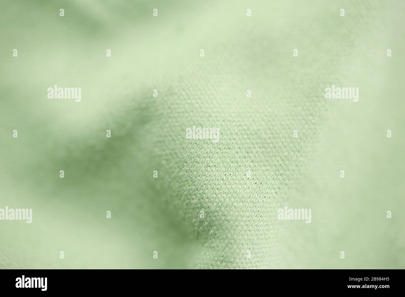 Texturtuch grüner Hintergrund, grüner Stoffhintergrund Stockfoto