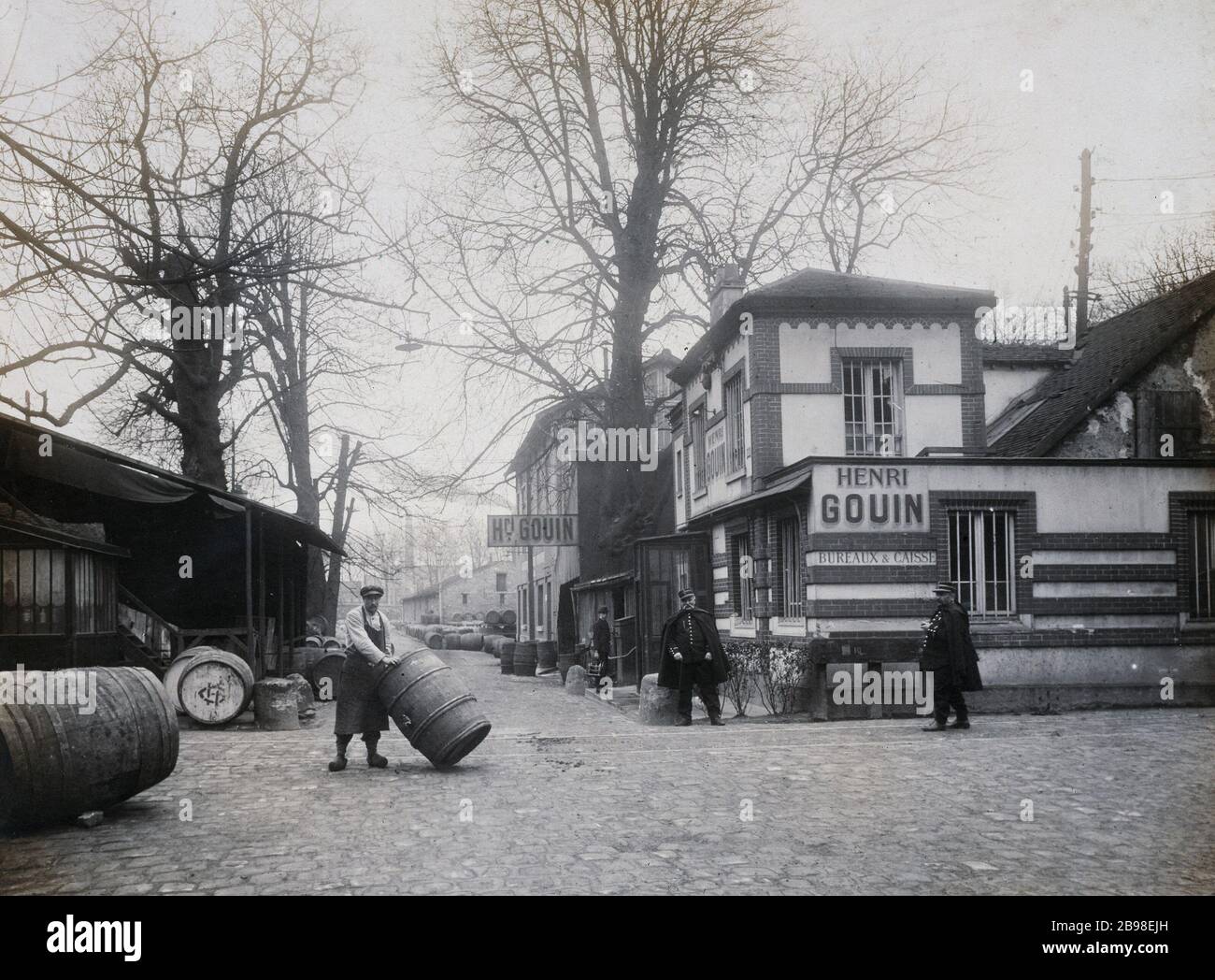 LAGERHAUS BERCY Lansiaux, Charles Joseph Antoine - Entrepôt de Bercy, Avenue du Petit Château. Paris (XIIème arr.). Paris, musée Carnavalet. Stockfoto