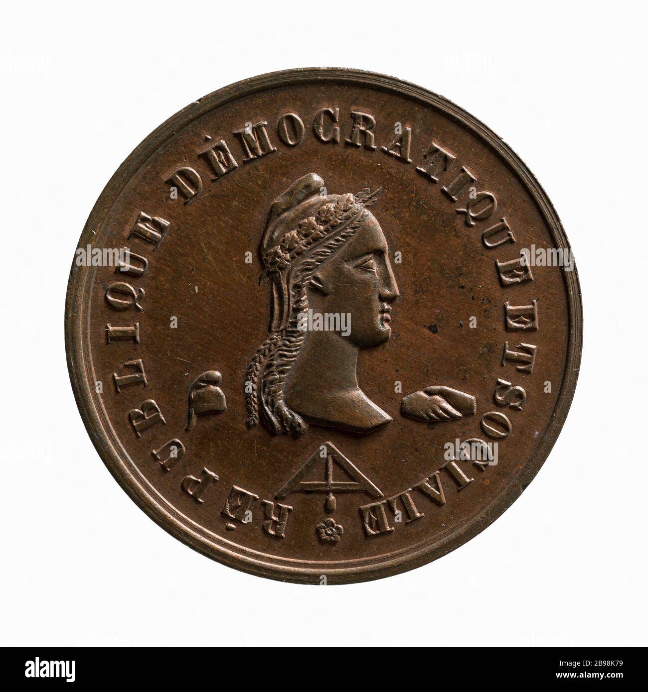 Aufstand von Lyon, Tage 15. Und 16. Juni 1849 (Dummy-Titel) Aufstand de Lyon, journées des 15. Und 16. Juin 1849. Cuivre, 1849. Paris, musée Carnavalet. Stockfoto