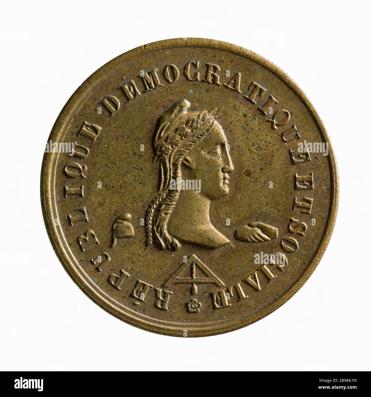 Aufstand von Lyon, Tage 15. Und 16. Juni 1849 (Dummy-Titel) Aufstand de Lyon, journées des 15. Und 16. Juin 1849. Laiton, 1849. Paris, musée Carnavalet. Stockfoto