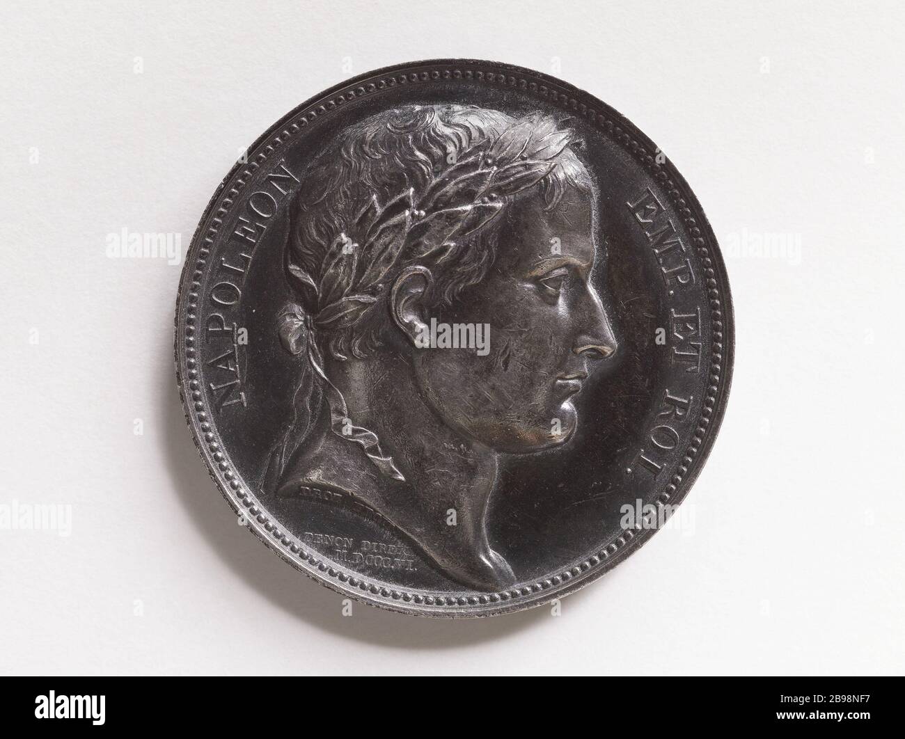 Säule der Grande Armée, im Jahre 1597 Jean-Pierre Droz (170-1823) d'après Dominique Vivant Denon (1747-1825). Colonne de la Grande Armée, im Jahr 1806. Argent. Paris, musée Carnavalet. Stockfoto