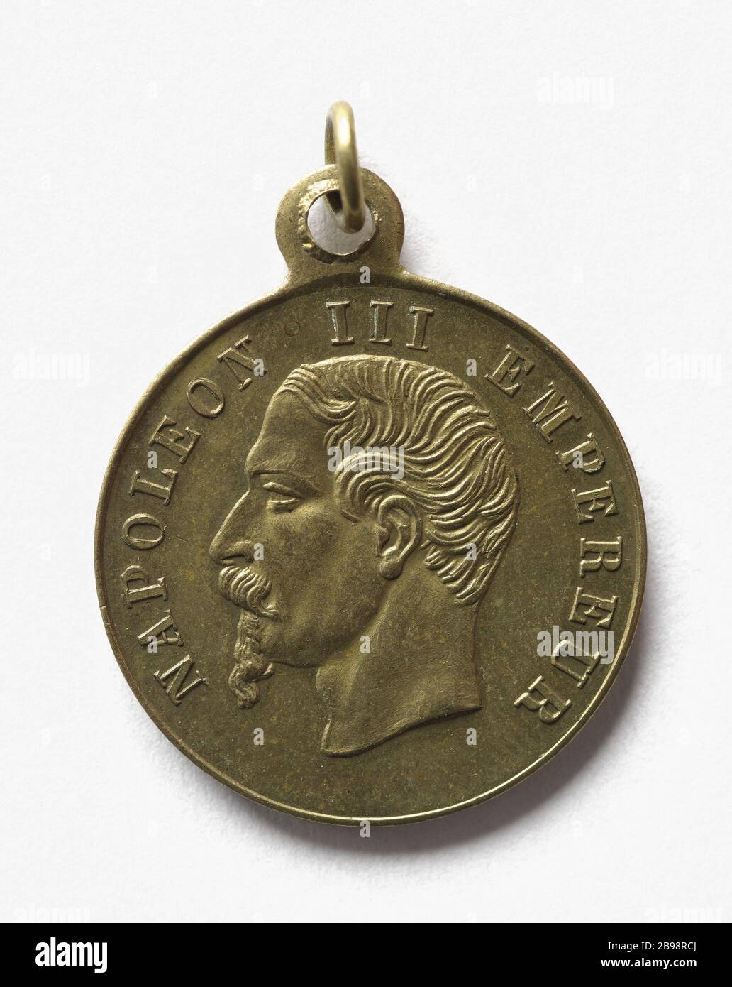 Der Kaiser Napoleon III. (1808-1873) und der Kaiserprinz Napoleon Eugene Louis Jean Joseph Bonaparte (1856-1879), s. d. (Dummy-Titel) Mémedaille de l'empereur Napoléon III (1808-1873) et le Prince impérial Médaille de Napoléon Eugène Louis Jean Joseph Bonaparte (1856-1879). Après 1856. Paris, musée Carnavalet. Stockfoto