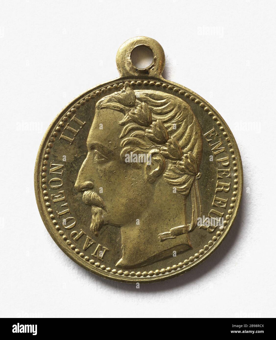 Napoleon III. (1808-1873) proklamierte Kaiser, 2. Dezember (Dummy-Titel) Médaille de Napoléon III (1808-1873) proclamé empereur, 2 décembre 1852. Paris, musée Carnavalet. Stockfoto