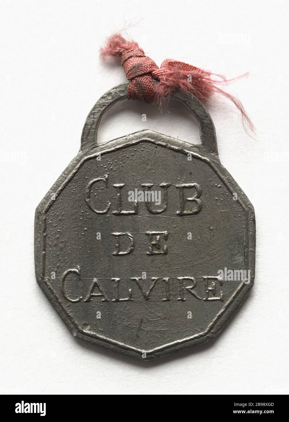 Club Calvire, Lyon, März 1848 "(eingetragener Titel (Buchstabe)) Mémedaille. Club de Calvire, Lyon, mars 1848. Etain, 1848. Paris, musée Carnavalet. Stockfoto