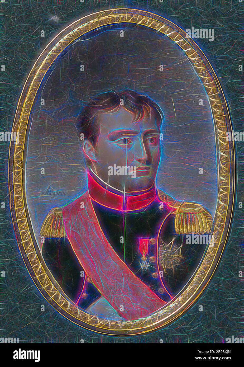 Jean-Baptiste Jacques Augustin, Napoleon I., Napoleon in Bonaparte (1769-1821), Kaiser von Frankreich, Gemälde, Porträt, Napoleon, Aquarell auf Elfenbein, Box, Höhe, 5.4 cm (2.1 Zoll), signiert, Augustinus., von Gibon neu gestaltet, Design von warmen fröhlichen Leuchten von Helligkeit und Lichtstrahlen Ausstrahlung. Klassische Kunst neu erfunden mit einem modernen Twist. Fotografie inspiriert von Futurismus, umarmt dynamische Energie der modernen Technologie, Bewegung, Geschwindigkeit und Kultur revolutionieren. Stockfoto