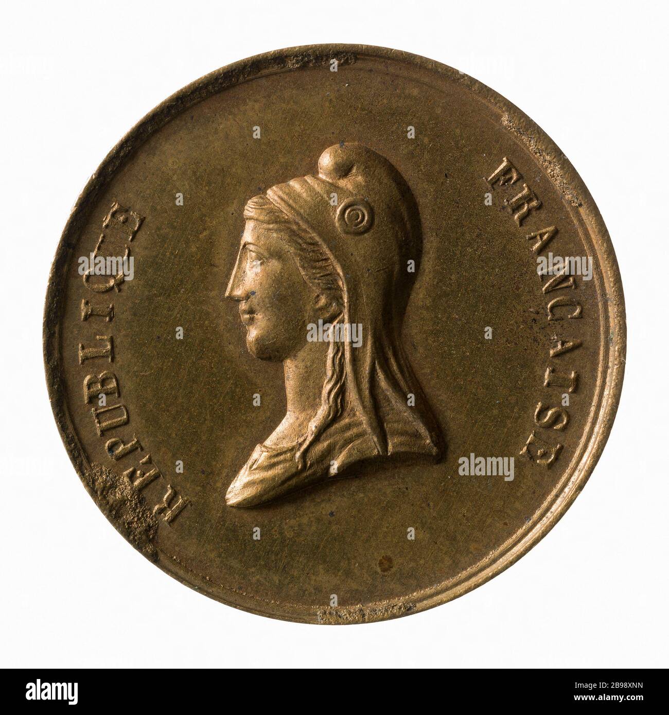 Tag des Champ de Mars am 21. Mai 1848 (Dummy-Titel) Anonyme. Fête du Champ-de-Mars, le 21 Mai 1848. Laiton. Paris, musée Carnavalet. Stockfoto