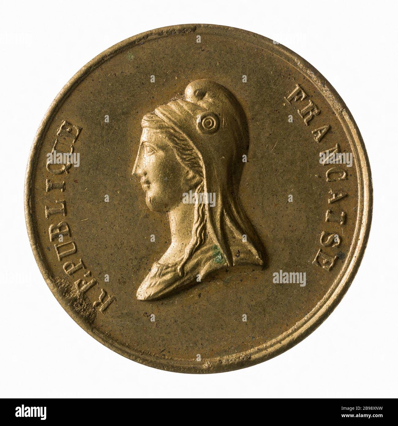 Tag des Champ de Mars am 14. Mai 1848 (Dummy-Titel) Anonyme. Fête du Champ-de-Mars, le 14 Mai 1848. Laiton. Paris, musée Carnavalet. Stockfoto