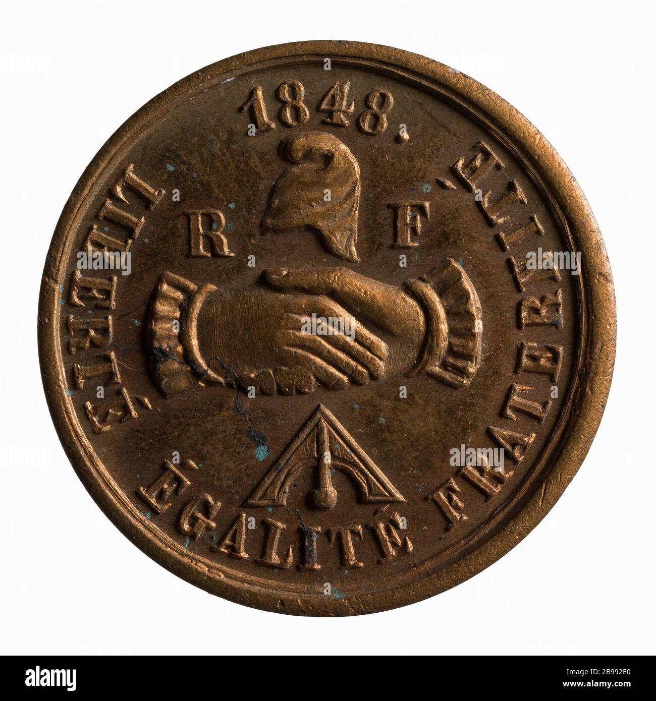 Hommage an die Pariser Nationalgarde, 1848 (Dummy-Titel) Médaille de l'hommage à la Garde nationale de Paris, 1848. Paris, musée Carnavalet. Stockfoto