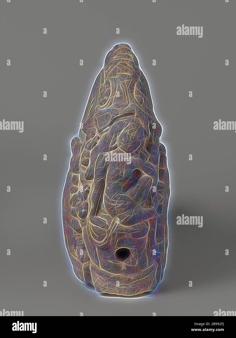Muck in Form einer Makara, Muck in Form einer Makara mit einer Darstellung einer trauernden sitzenden Frau im Mund und einem Affen zwischen den Felsen., Indonesien, 975 - 1025, extrusive Rock, Andesit, H 34.5 cm × B 13.5 cm × T 54.0 cm × B 26 kg, neu gestaltet von Gibon, Design von warmen fröhlich glühen von Helligkeit und Lichtstrahlen Ausstrahlung. Klassische Kunst neu erfunden mit einem modernen Twist. Fotografie inspiriert von Futurismus, umarmt dynamische Energie der modernen Technologie, Bewegung, Geschwindigkeit und Kultur revolutionieren. Stockfoto