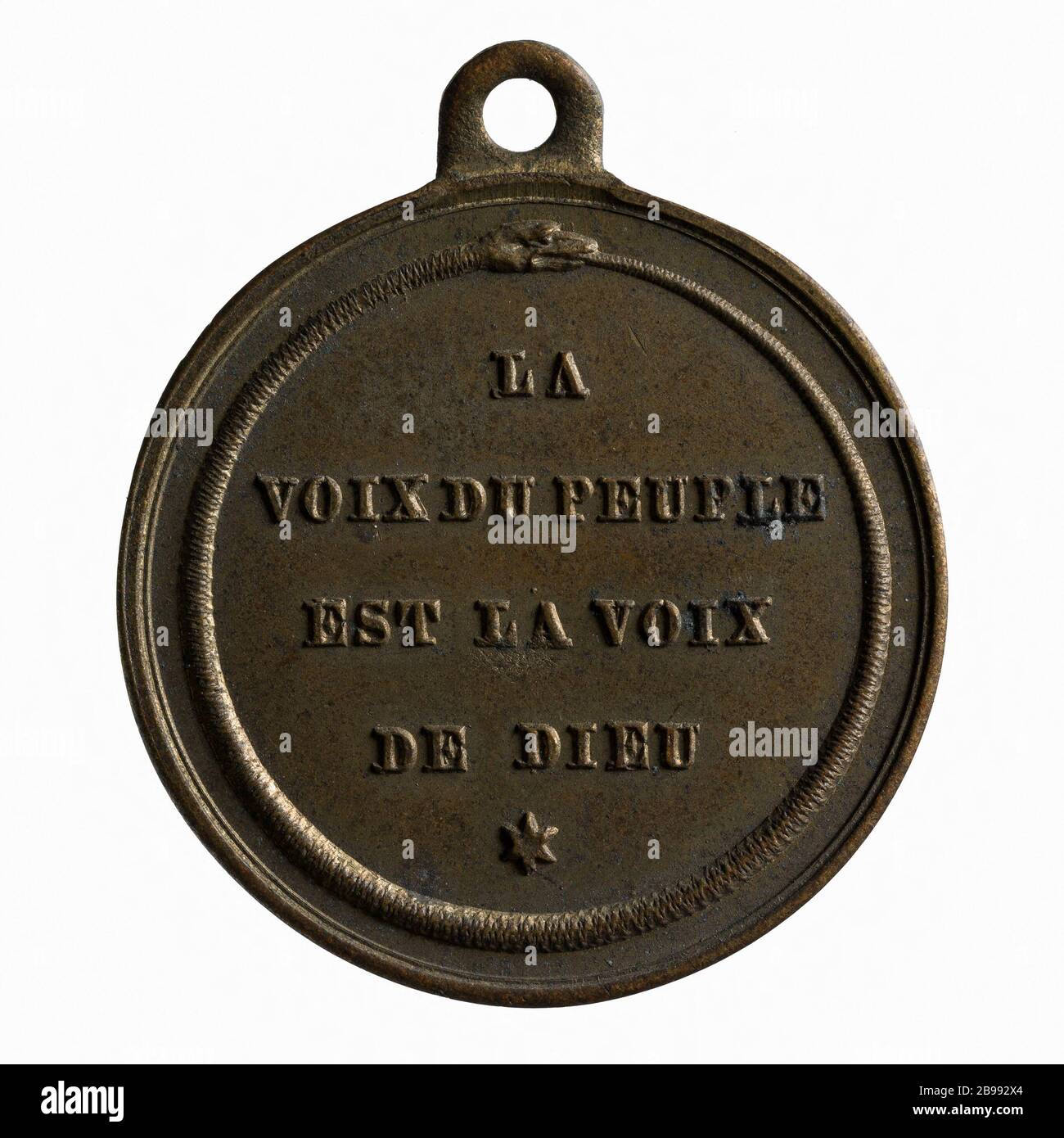 Wahlvereinigung des Departements seine, 1849 (Dummy-Titel) Médaille de Association électorale du départemental de la seine, 1849. Paris, musée Carnavalet. Stockfoto