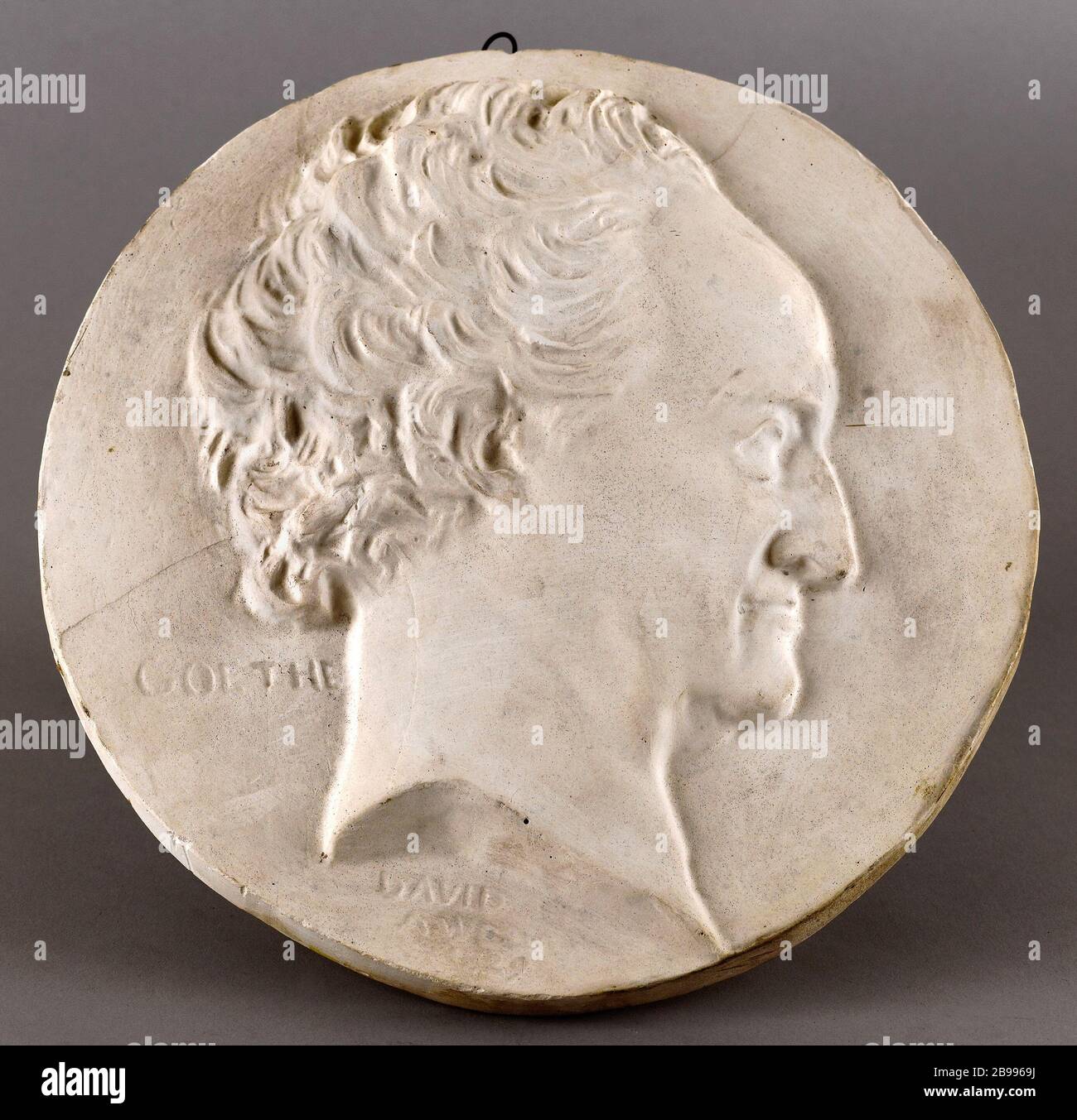 PORTRÄT: Johann Wolfgang Goethe-Institut (1749-1832) David d'Angers (2,8-1856). Portrait de Johann Wolfang Goethe-Institut (1749-1832). Plâtre. 182. Paris, musée Carnavalet. Stockfoto