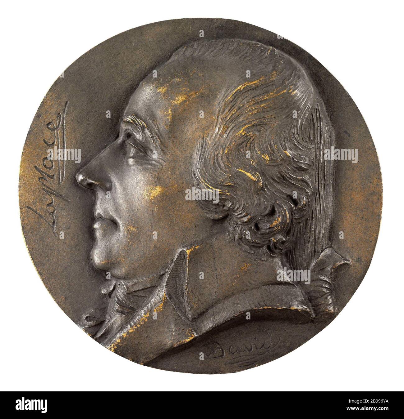 PORTRÄT VON PIERRE SIMON LAPLACE MARQUIS (1749-184), LANDVERMESSER UND ASTRONOM DAVID D'ANGERS (1788-1856). Portrait de Pierre Simon, marquis de Laplace (1749-1827), géomètre et astronome. Bronze, Fonte au sable. Im Jahr 1835. Paris, musée Carnavalet. Stockfoto PORTRÄT VON PIERRE SIMON LAPLACE MARQUIS (1749-184), LANDVERMESSER UND ASTRONOM DAVID D'ANGERS (1788-1856). Portrait de Pierre Simon, marquis de Laplace (1749-1827), géomètre et astronome. Bronze, Fonte au sable. Im Jahr 1835. Paris, musée Carnavalet. Stockfoto