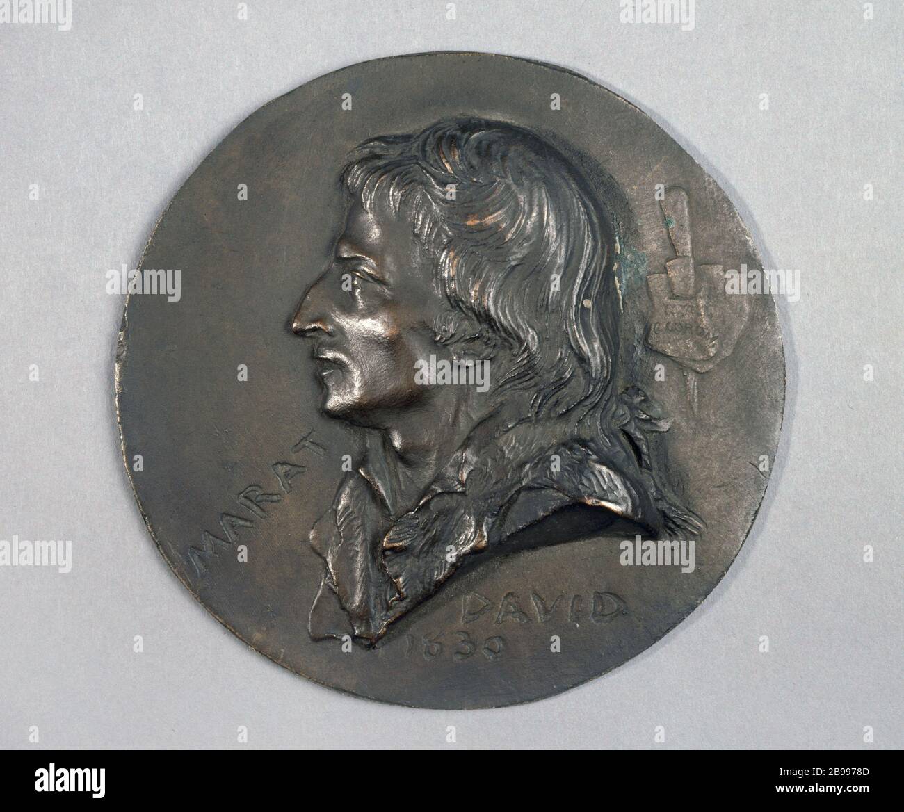 Jean-PAUL MARAT Pierre Jean David Gefahren. "Jean-Paul Marat, 1830". Paris, musée Carnavalet. Stockfoto