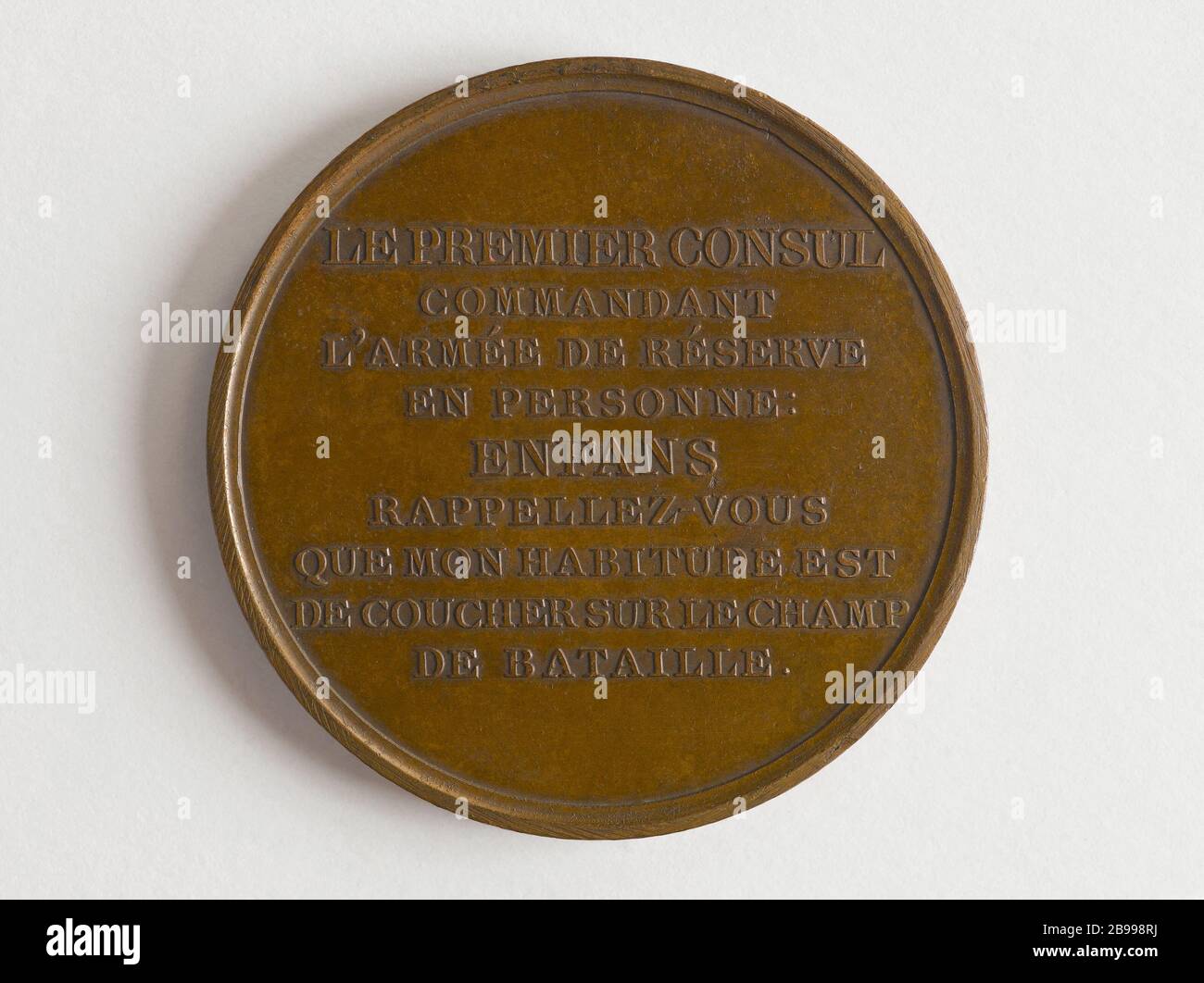 Marengo, 25. UND 26. Prairial VIII. (14. Bis 15. Juni 1800) Nicolas Brenet (1776-1846) et Henri Auguste (1759-1816). Bataille de Marengo, 25 et 26 prairial an VIII (14 et 15 juin 1800). Bronze. 1800. Paris, musée Carnavalet. Stockfoto