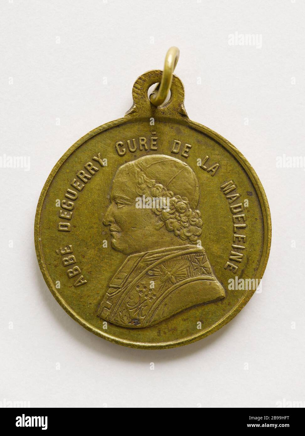 Abt. Deguerry Gaspard (177-1871), Pfarrer der Madeleine-Kirche, 1871 Abbé Gaspard Deguerry (177-1871), curé de l'église de la Madeleine. Métal doré, 1871. Paris, musée Carnavalet. Stockfoto