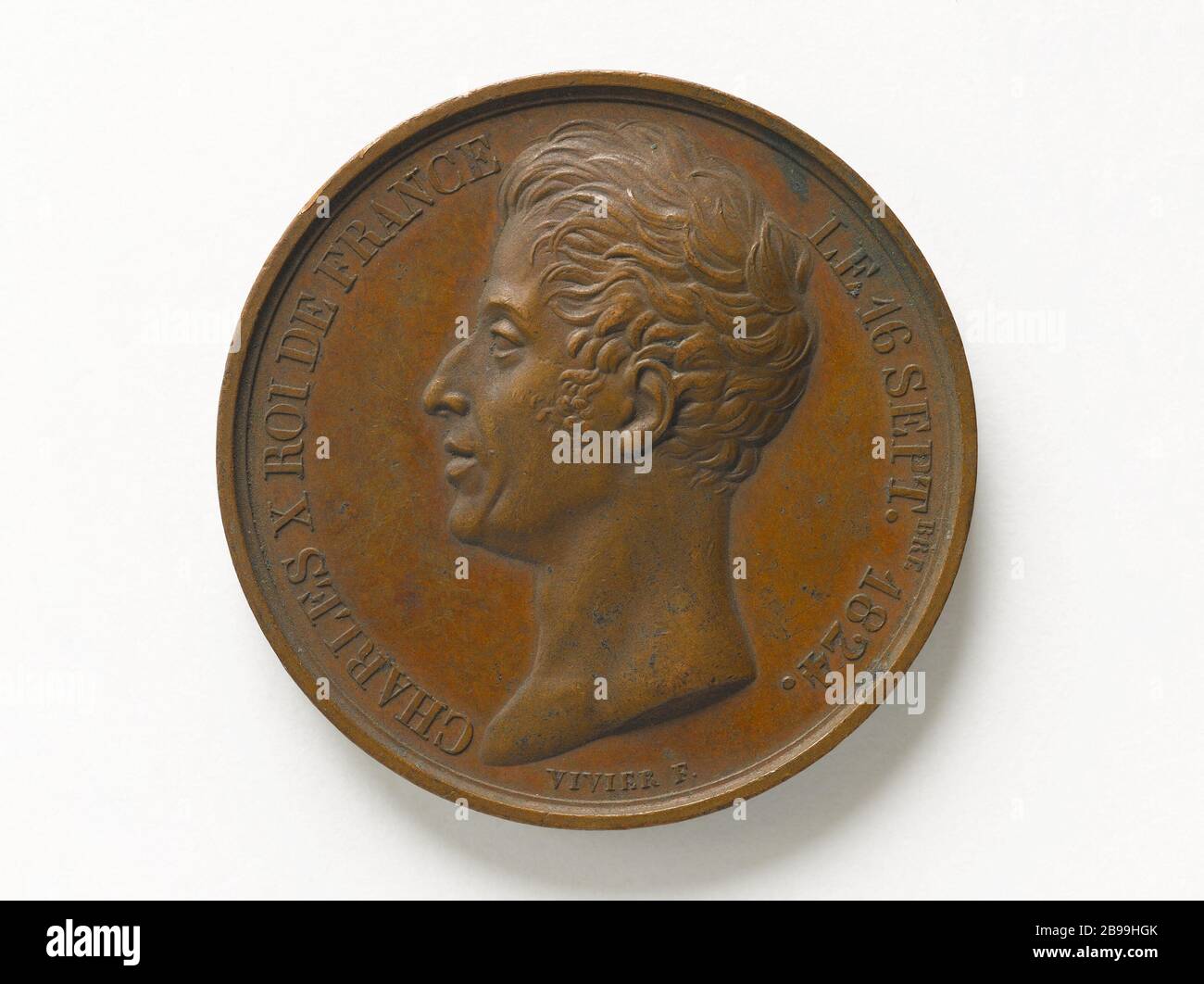 Charles X (1757-1834), König von Frankreich (1824-1830), Mathias-Vivier. Charles X (1757-1834), roi de France (1824-1830). Bronze. Paris, Musée Carnavalet. Stockfoto