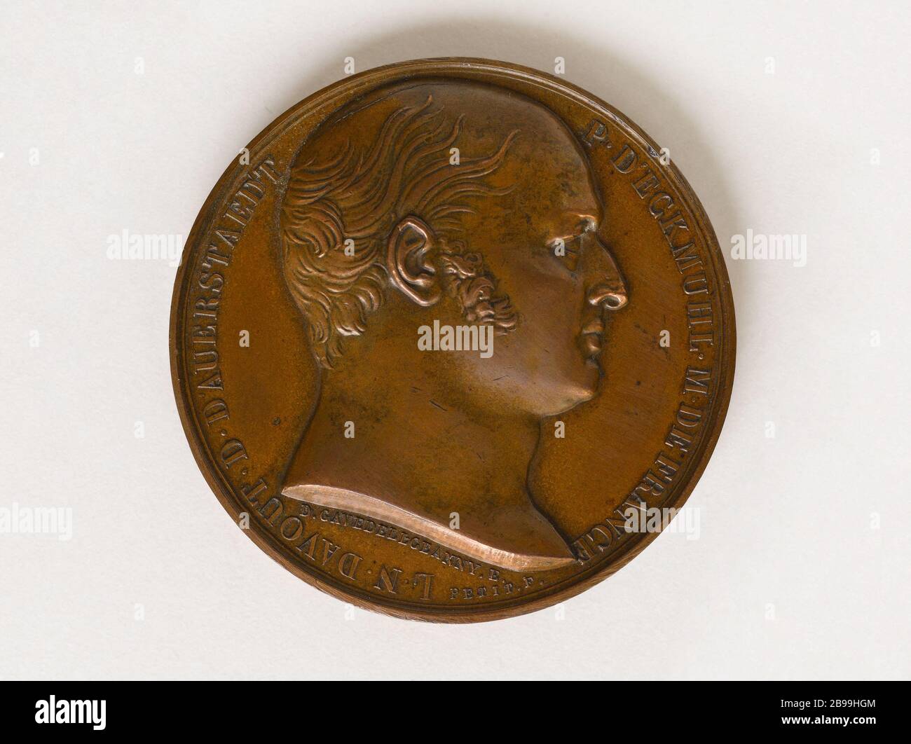 Nicolas Louis von Avout sagte Davoust, Herzog von Auerstaedt Prinz Eckmühl, (zwischen 1770 und 1823), Marschall des Kaiserreichs Petit. Louis Nicolas d'Avout, dit Davout, duc d'Auerstaedt, Fürst d'Eckmühl, (170-1823), maréchal d'Empire. Bronze. Paris, musée Carnavalet. Stockfoto