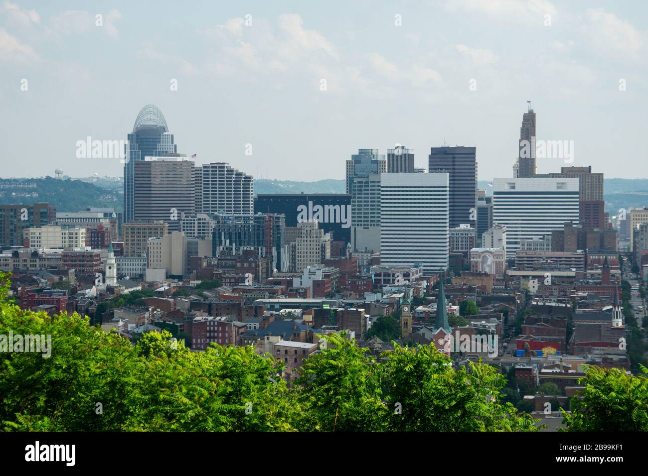 Blick auf die Innenstadt von Cincinatti, Ohio Stockfoto