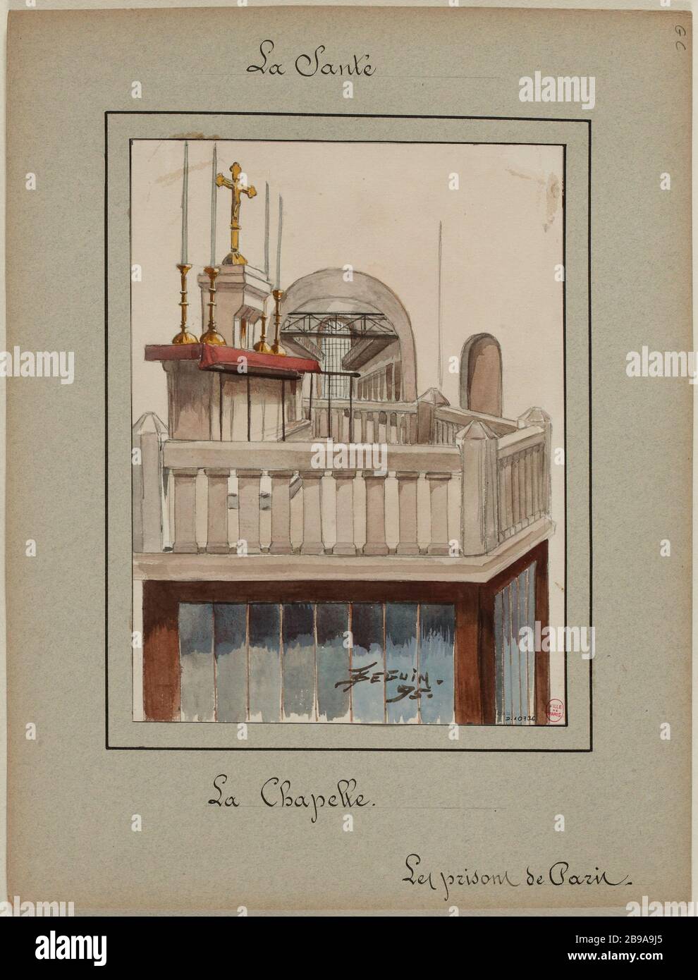 [Die Gefängnisse von Paris] Gefängnisgesundheit; die Kapelle Stockfoto