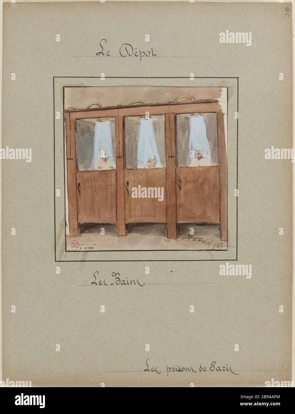 [Die Gefängnisse von Paris] das Depot, die Bäder Stockfoto