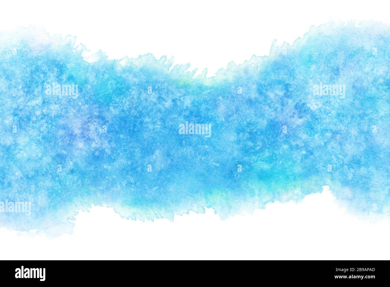 Pastellfarben Sommer Blau Himmel abstrakt auf natürlichem grunge Aquarell Hand Farbe Hintergrund Stockfoto