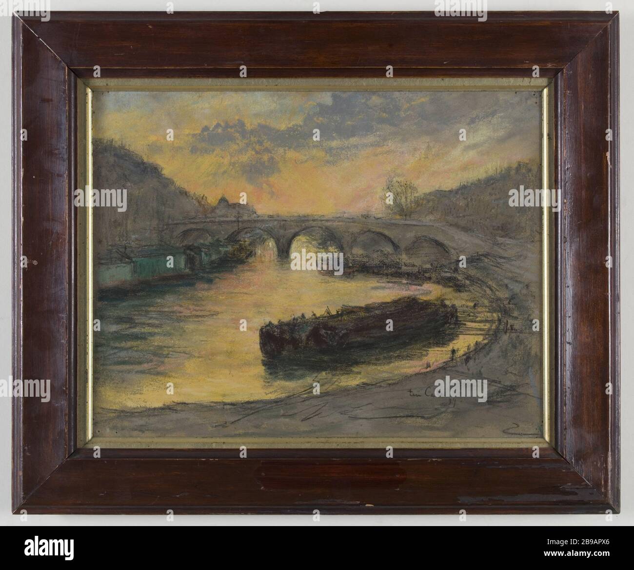 SEINE-BRÜCKE-MARIE Siebe-Johannes Ten-Cate, zehn (1858-1908). "La seine au Pont-Marie". Pastell. Paris, musée Carnavalet. Stockfoto
