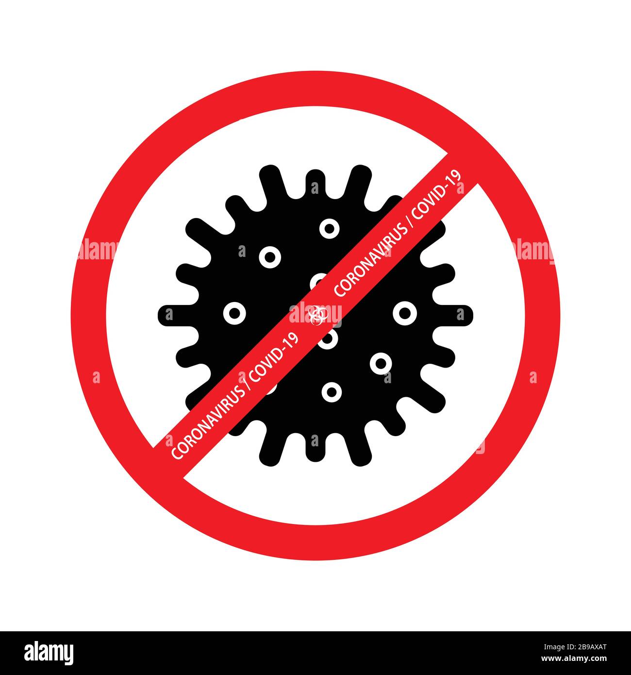 Warnschild für Coronavirus. Viruswarnung Stock Vektor